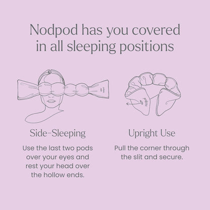 Nodpod Sleep Mask - The Weighted Blanket For Your Eyes, Calming Eyemask for Deep Sleep, Side-Sleeping Friendly, 100% Blackout, Patented Strap-Free Design
